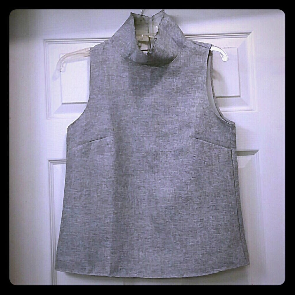 Zara grey mock neck top